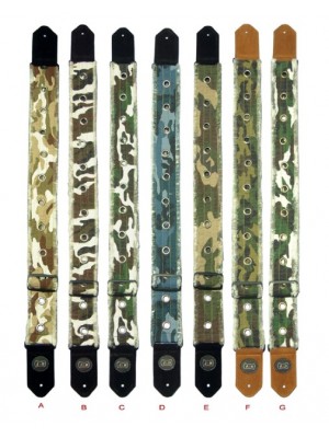 Denim Guitar Strap - Camouflage style D2