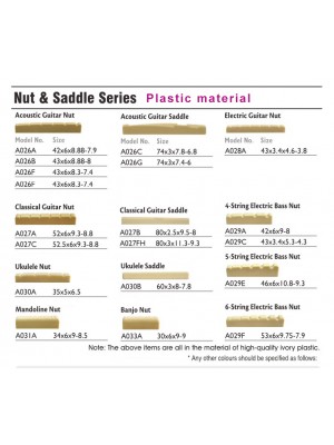 Plastic material - Guitar Nut - Saddle